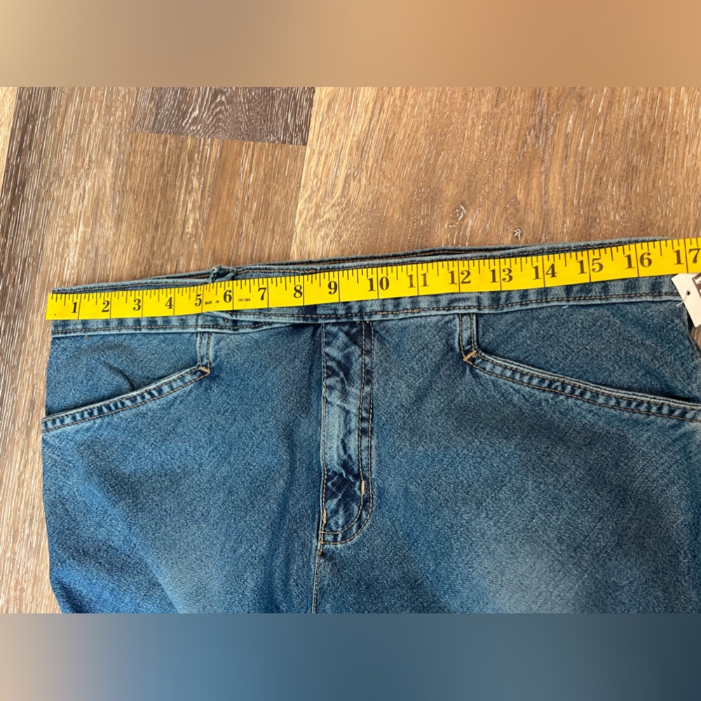 Hydraulic Maxi Denim Jean Skirt NWT SZ 13/14 Slit back Long Maxi Length - Picture 4 of 14